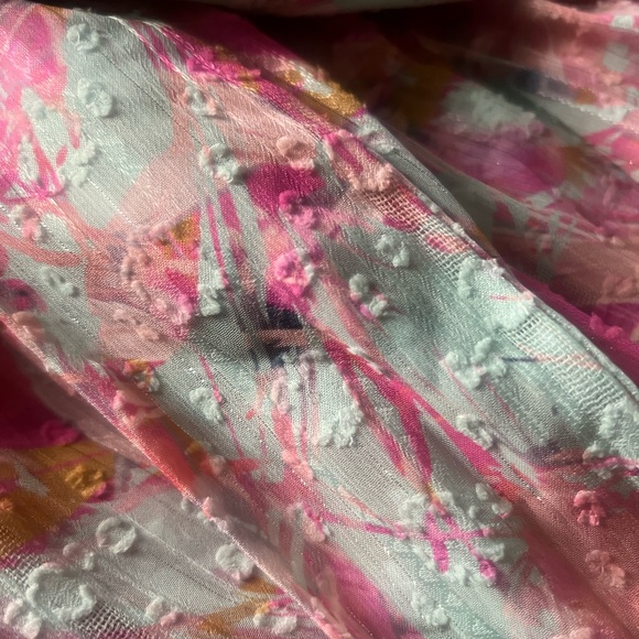 Alex Marie Pink Long Sleeve V-Neck Sundress - Picture 11 of 12